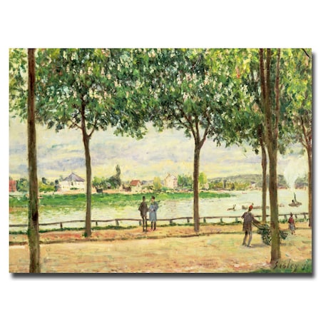 Alfred Sisley 'Spanish Chesnut Trees By The River' Canvas,18x24